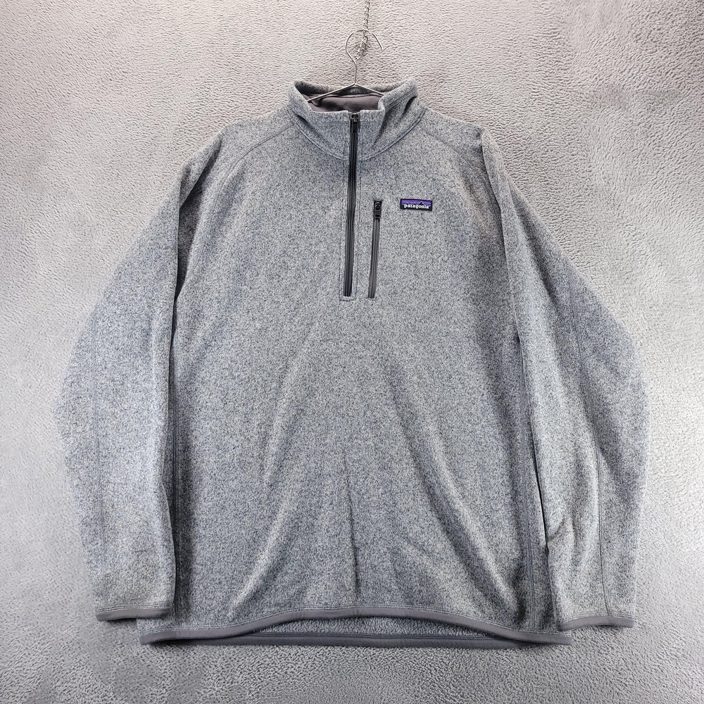 Patagonia Jacket Mens XL Gray Better Sweater 1/4 Zip Fleece Hiking STY25523FA20